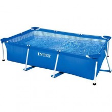 Каркасный семейный бассейн Intex 28271 сборный 260х160х65 см. Тройной прочности Прямоугольный 2282 л. Синий