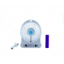 Портативный мини вентилятор USB mini fan XSFS-01 с аккумулятором 18650 White +  Кабель USB/microUSB в комплекте