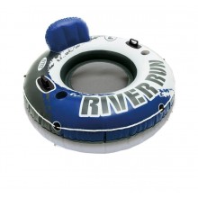 Надувное кресло круг с ручками Intex 58825 круглый плотик River Run Sports Plus 135 см с мягким подголовником Blue Надувное кресло круг с ручками Intex 58825 круглый плотик River Run Sports Plus 135 см с мягким подголовником Blue