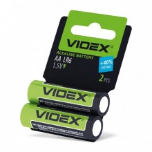 Батарейка щелочная Videx Alkaline LR06/AA блистер 2 штуки пальчики shrink card Батарейка щелочная Videx Alkaline LR06/AA блистер 2 штуки пальчики shrink card