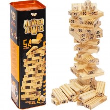 Настольная игра Дженга NUMBER TOWER для компании деревянная башня на 54 бруска развивает ловкость, смекалку, равновесие и терпение Настольная игра Дженга NUMBER TOWER для компании деревянная башня на 54 бруска развивает ловкость, смекалку, равновесие и терпение