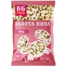Арахис жареный соленый 120 грам со вкусом краба свежый Золота Нива