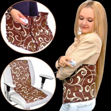 Электрическая грелка 3 в 1 универсальная электрогрелка с регулировкой мощности электропояс, электрогрелка для ног Shine Коричневая
