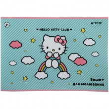 Альбом тетрадь для рисования Kite Hello Kitty 24 листа А4 яркий дизайн Turquoise