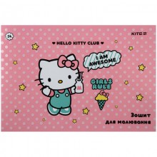 Альбом тетрадь для рисования Kite Hello Kitty 24 листа А4 яркий дизайн Pink