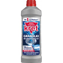 Гранулы Крот мощное средство для чистки канализационных труб KRET 560 г. Разъедающее свойство устраняющее различные стойкие органические загрязнения