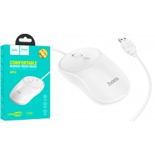 Компьютерная мышь проводная оптическая стильная Hoco GM13 Esteem business wired mouse White Компьютерная мышь проводная оптическая стильная Hoco GM13 Esteem business wired mouse White