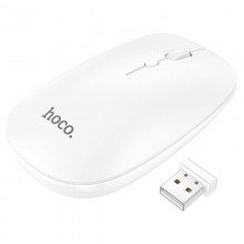 Компьютерная мышь безпроводная портативная стильная Hoco GM15 Art dual-mode business wireless mouse White Компьютерная мышь безпроводная портативная стильная Hoco GM15 Art dual-mode business wireless mouse White