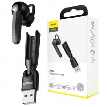 Беспроводная Bluetooth гарнитура разговорная Baseus Encok Wirelless Earphones A05 + USB док-станция Black Беспроводная Bluetooth гарнитура разговорная Baseus Encok Wirelless Earphones A05 + USB док-станция Black
