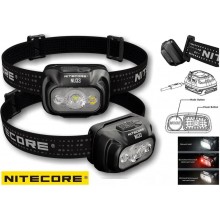 Налобный фонарь аккумуляторный 2000 mAh Nitecore мощный 700 люмен с тройным светом легкий и компактный для рыбалки и туризма Black Налобный фонарь аккумуляторный 2000 mAh Nitecore мощный 700 люмен с тройным светом легкий и компактный для рыбалки и туризма Black