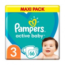 Подгузники Pampers Active Baby Размер 3 Extra Sleep 66 штук Maxi 6-10 кг Подгузники Pampers Active Baby Размер 3 Extra Sleep 66 штук Maxi 6-10 кг