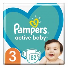 Подгузники Pampers Active Baby Размер 3 Extra Sleep 82 штуки Maxi 6-10 кг Подгузники Pampers Active Baby Размер 3 Extra Sleep 82 штуки Maxi 6-10 кг