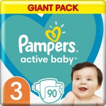 Подгузники Pampers Active Baby Размер 3 Extra Sleep 90 штук 6-10 кг Подгузники Pampers Active Baby Размер 3 Extra Sleep 90 штук 6-10 кг
