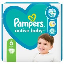 Подгузники Pampers Active Baby Размер 6 Junior Extra Sleep 32 штуки 13-18 кг 