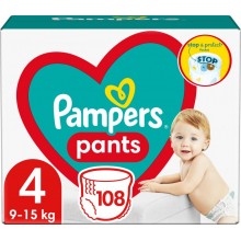 Подгузники-трусики Pampers Pants Размер 4 Эластичные 108 штук Maxi 9-15 кг Удобные практичные