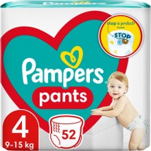 Подгузники-трусики Pampers Pants Размер 4 Эластичные 52 штуки 9-15 кг Удобные практичные