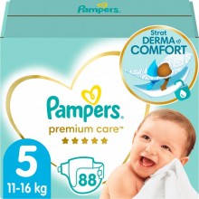 Подгузники Pampers Premium Care Размер 5 Heart Quilts 88 штук Maxi 11-16 кг Мягкие 
