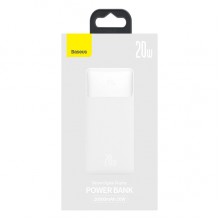 Повербанк портативное зарядное устройство Power Bank Baseus 20000 mAh premium 20W c Led дисплеем УМБ Bipow Digital Display White Повербанк портативное зарядное устройство Power Bank Baseus 20000 mAh premium 20W c Led дисплеем УМБ Bipow Digital Display White