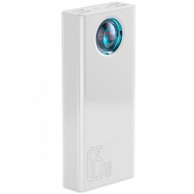 Повербанк портативное зарядное устройство Power Bank Baseus Amblight 30000 mAh premium 65W 6A с Led дисплеем и технологией QC3.0+PD3.0 White Повербанк портативное зарядное устройство Power Bank Baseus Amblight 30000 mAh premium 65W 6A с Led дисплеем и технологией QC3.0+PD3.0 White