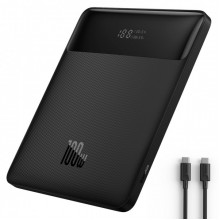 Повербанк УМБ PowerBank PPDGL-01 мощный портативный аккумулятор Baseus Blade Digital Display 20000mAh 100W 5A с технологией QC4.0+PD3.0 + кабель Type-C to Type-C 100W 20V/5A Black Повербанк УМБ PowerBank PPDGL-01 мощный портативный аккумулятор Baseus Blade Digital Display 20000mAh 100W 5A с технологией QC4.0+PD3.0 + кабель Type-C to Type-C 100W 20V/5A Black