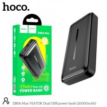 Повербанк портативное зарядное устройство Power Bank Hoco premium 20000 mAh Max Viator удобная батарея Black Повербанк портативное зарядное устройство Power Bank Hoco premium 20000 mAh Max Viator удобная батарея Black