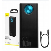 Повербанк портативное зарядное устройство Power Bank Baseus Amblight 30000 mAh premium 65W 6A с Led дисплеем и технологией QC3.0+PD3.0 Black Повербанк портативное зарядное устройство Power Bank Baseus Amblight 30000 mAh premium 65W 6A с Led дисплеем и технологией QC3.0+PD3.0 Black