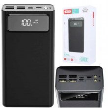 Повербанк Power Bank с фонариком УМБ XO 50000mAh мощный аккумулятор портативное зарядное устройство 22.5Вт Digital display (3 input 4 output) Black Повербанк Power Bank с фонариком УМБ XO 50000mAh мощный аккумулятор портативное зарядное устройство 22.5Вт Digital display (3 input 4 output) Black