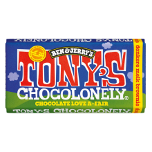 Шоколад Молочный Tony's Chocolonely donkere melk brownie с Кусочками Брауни 180g