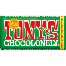 Шоколад Молочный Tony's Chocolonely milk hazelnut 32% с Лесными Орехами 180g