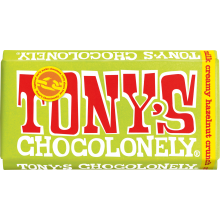 Шоколад Молочный Tony's Chocolonely Creamy Hazelnut Crunch с Лесными Орехами и Кусочками Хрустящего Печенья 180g