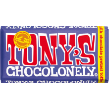 Шоколад Молочный Tony's Chocolonely Pretzel & Toffee Dark Milk 180g с Кусочками Кренделей и Ирисками Toffee 42%