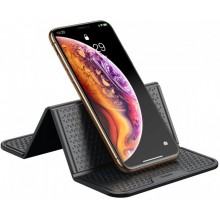 Антискользящий силиконовый коврик Держатель для авто Baseus Folding Bracket Antiskid Pad Black