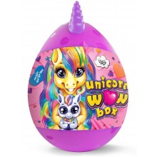 Набор для творчества яйцо-сюрприз единорог 24 предмета Unicorn WOW Box большой отличный подарок для девочек Фиолетовый