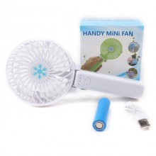 Ручной портативный мини-вентилятор трансформер handy mini fan с аккумулятором 18650 Plus Карманный White